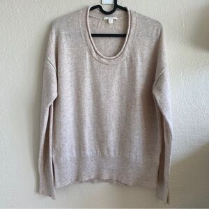 COS WOOL-CASHMERE KNITTED SWEATER Beige melange size xs